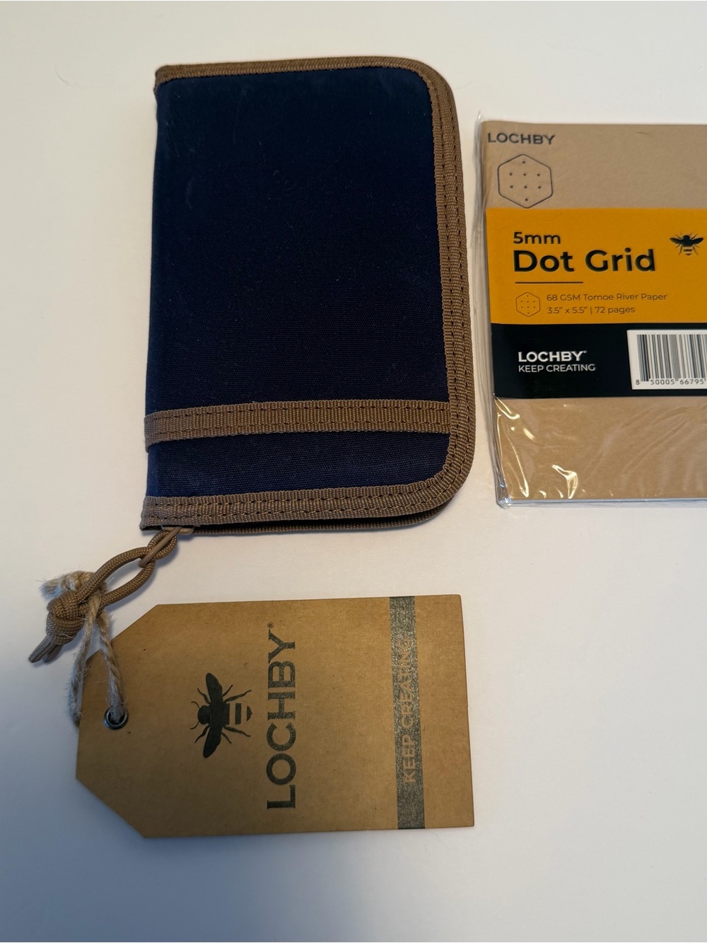 NWT Lochby Mini Field/Pocket Journal in Navy Blue Zipper Cover - Picture 4 of 9